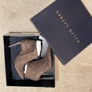 Ralph Lauren Suede Heel Booties